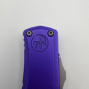 Grenade Blem Microtech Knives Mini Hera Stonewash Double Edge M390MK w/ Purple Handle 1702M-10PU