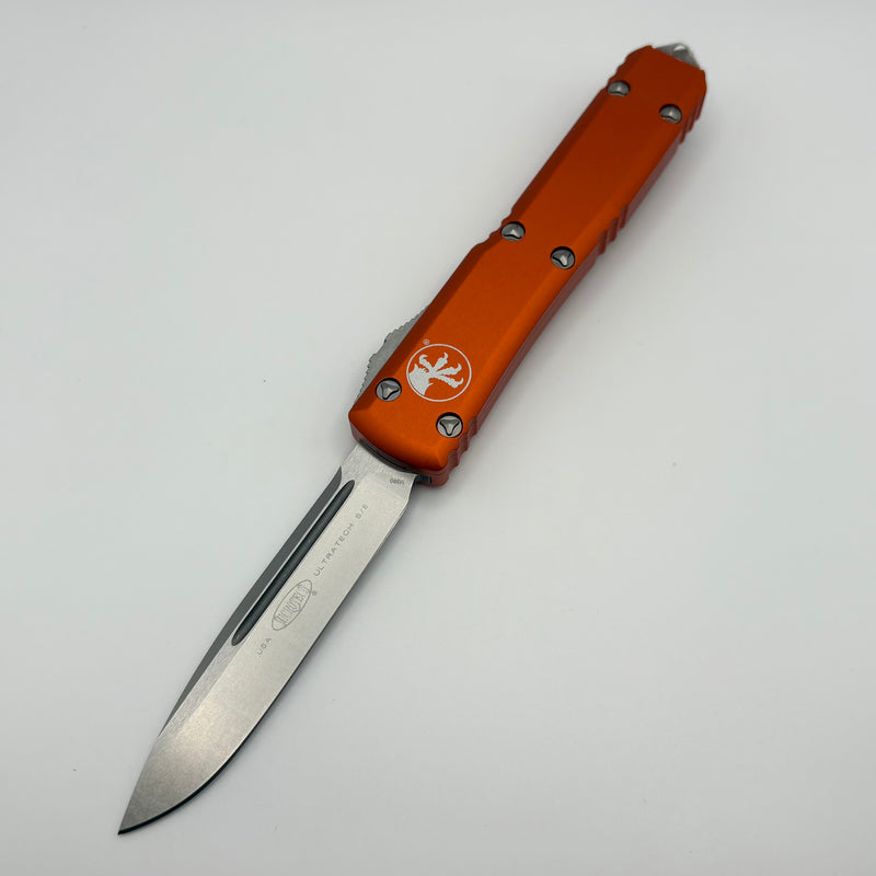 Pre-Owned Microtech Ultratech Orange w/ Single Edge Stonewash Standard 121-10OR