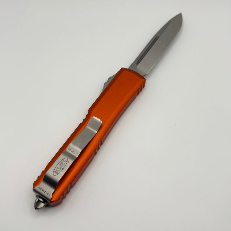 Pre-Owned Microtech Ultratech Orange w/ Single Edge Stonewash Standard 121-10OR