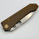 Medford 187 DPT w/ Old School Bronze Handles w/ Bronze Hardware/Clip & S90VN Tumbled Tanto