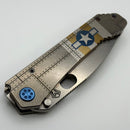 Medford 187 DPT w/ Star-N-Bars/Rivets Handles w/ Blue Hardware/Clip & S90VN Tumbled Tanto