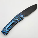 Medford Marauder Full Size Blue/Black Predator Titanium Handles w/ 0.26" DLC MagnaCut Tanto