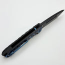 Medford Marauder Full Size Blue/Black Predator Titanium Handles w/ 0.26" DLC MagnaCut Tanto
