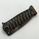Medford Knife Fighter Flipper USMC Bronze Twisted Predator Handles & Black Hardware w/ Vulcan S45VN