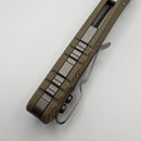 Grenade Blem Microtech Knives MSI RAM LOK Tan Fluted G-10 & Stonewash M390MK 210-10FLGTTA