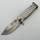Medford Knife Fighter Flipper USMC Predator Handles & Flamed Hardware w/ Tumbled S35VN