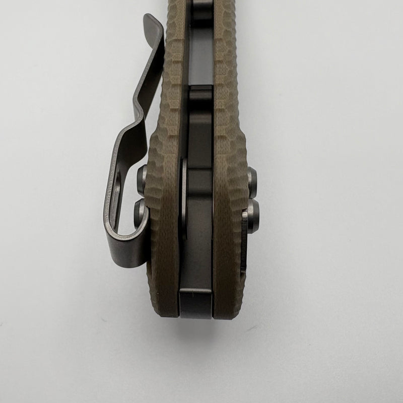 Grenade Blem Microtech Knives MSI RAM LOK Tan Fluted G-10 & Stonewash M390MK 210-10FLGTTA