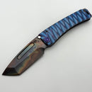 Medford Marauder Full Size Blue/Violet Predator Titanium Handles w/ 0.26" Vulcan S45VN Tanto