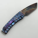 Medford Marauder Full Size Blue/Violet Predator Titanium Handles w/ 0.26" Vulcan S45VN Tanto
