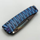 Medford Marauder Full Size Blue/Violet Predator Titanium Handles w/ 0.26" Vulcan S45VN Tanto