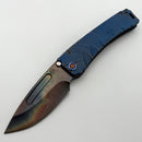 Medford Marauder Full Size Blue Fallout Titanium Handles w/ 0.26" Vulcan 3V Drop Point