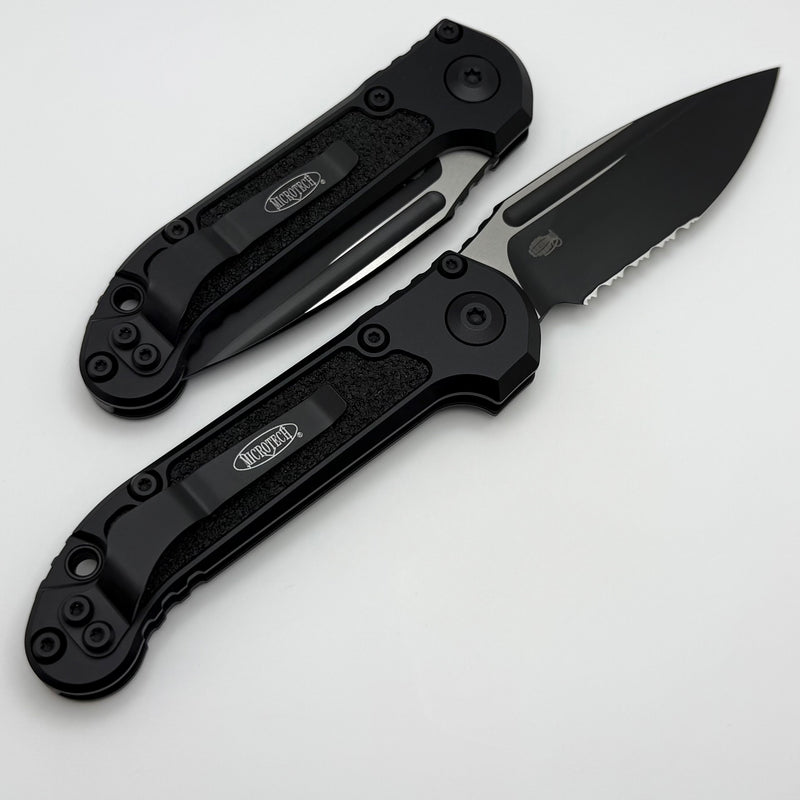 Grenade Blem Microtech Knives LUDT Gen III Black Tactical Partial Serrated S/E 1135-2T