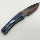 Medford Marauder Full Size Blue Fallout Titanium Handles w/ 0.26" Vulcan 3V Drop Point