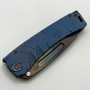 Medford Marauder Full Size Blue Fallout Titanium Handles w/ 0.26" Vulcan 3V Drop Point