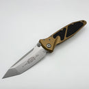 Grenade Blem Microtech Socom Elite T/E Manual Tan Handles w/ Stonewash Tanto 161-10TA