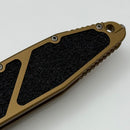 Grenade Blem Microtech Socom Elite T/E Manual Tan Handles w/ Stonewash Tanto 161-10TA
