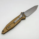 Grenade Blem Microtech Socom Elite T/E Manual Tan Handles w/ Stonewash Tanto 161-10TA