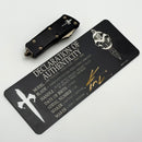 Marfione Custom Mini Troodon w/ Black Hefted Aluminum Handle & Spike Ground Sharktooth Vegas Forge (Consignment)