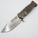 Medford USMC Fighter Flipper w/ Bronze Titanium Handles & Tumbled MagnaCut (Consignment)