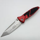 Pre Owned Microtech Socom Elite T/E Manual Red Stonewash Standard 161-10RD