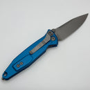 Pre Owned Microtech Socom Elite S/E Manual Blue Apocalyptic Standard 160-10APBL