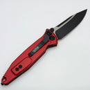Pre Owned Microtech Socom Elite Manual Black Single Edge w/ Red Handles 160-1RD