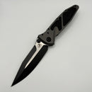 Grenade Blem Microtech Socom Elite Manual Spear Point Black w/ Natural Clear Handle Signature Series 160-1NCSS