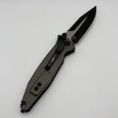 Grenade Blem Microtech Socom Elite Manual Spear Point Black w/ Natural Clear Handle Signature Series 160-1NCSS