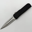 Medford Knife OTF Black Aluminum Handle w/ Flamed Accents & Tumbled Dagger 154CM