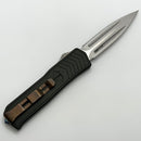 Medford Knife OTF Green Aluminum Handle w/ Bronze Accents & Tumbled Dagger 154CM