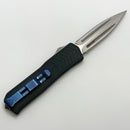 Medford Knife OTF Blue Aluminum Handle w/ Blue Accents & Tumbled Dagger 154CM