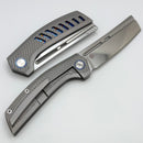 Vanguard Nakiri Titanium Handles w/ Timascus Accents & Semi Mirror M390