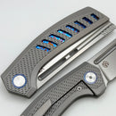 Vanguard Nakiri Titanium Handles w/ Timascus Accents & Stonewash M390