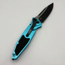 Grenade Blem Microtech Socom Elite Auto Black S/E Turquoise Standard 160A-1TQ