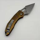 Grenade Blem Microtech Borka Stitch Single Edge Stonewash Standard w/ Tan Handles 169-10TA