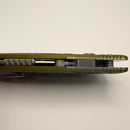 Grenade Blem Microtech Amphibian RAM LOK OD Green Fluted Aluminum & Black Partial Serrated M390MK 137RL-2FLOD