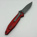 Grenade Blem Microtech Socom Elite Manual S/E Partial Serrated Apocalyptic w/ Red Handle 160-11APRD