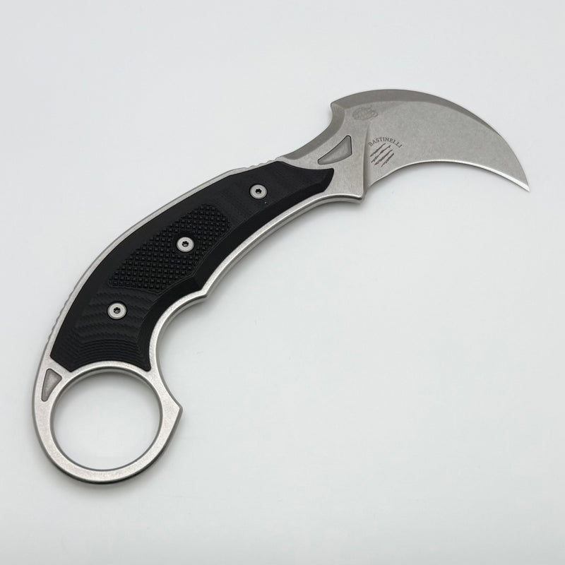 Grenade Blem Microtech Knives Iconic Fixed Stonewash Right Hand 118-10R