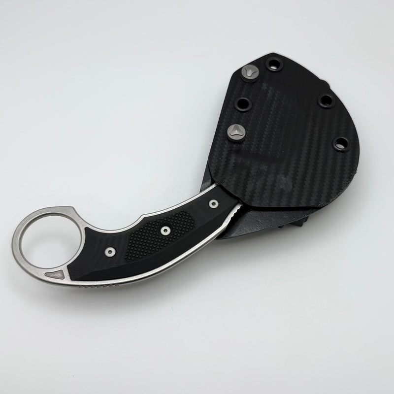 Grenade Blem Microtech Knives Iconic Fixed Stonewash Right Hand 118-10R