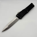 Grenade Blem Microtech Knives Combat Troodon Gen III Stonewash Double Edge w/ Black Handle 1142-10
