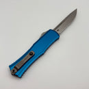 Grenade Blem Microtech Knives Mini Hera Stonewash S/E Partial Serrated M390MK w/ Blue Handle 1703M-11BL