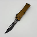 Grenade Blem Microtech Knives Mini Hera Tactical S/E Partial Serrated M390MK w/ Tan Handle 1703M-2TA