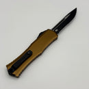 Grenade Blem Microtech Knives Mini Hera Tactical S/E Partial Serrated M390MK w/ Tan Handle 1703M-2TA