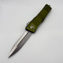Pre-Owned Microtech Combat Troodon OD Green w/ Double Edge Stonewash Full Serrated 142-12OD