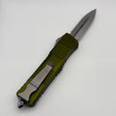 Pre-Owned Microtech Combat Troodon OD Green w/ Double Edge Stonewash Full Serrated 142-12OD