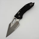 Pre-Owned Microtech Knives Manual Stitch RAM LOK Fluted Black G-10 & Partial Serrated M390MK Apocalyptic Standard 169RL-11APFLGTBK