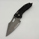 Pre-Owned Microtech Borka Stitch Apocalyptic Partial Serrated & Black 169-11AP