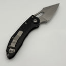 Pre-Owned Microtech Borka Stitch Stonewash Partial Serrated & Black 169-11