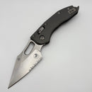 Pre-Owned Microtech Knives Manual Stitch RAM LOK Fluted Natural Clear Aluminum Handles w/ Stonewash P/S M390MK 169RL-11FLNC