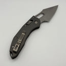 Pre-Owned Microtech Knives Manual Stitch RAM LOK Fluted Natural Clear Aluminum Handles w/ Stonewash P/S M390MK 169RL-11FLNC